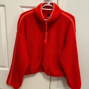 Old Navy Red Fleece Pullover